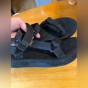 Teva Black Strapped Sandals